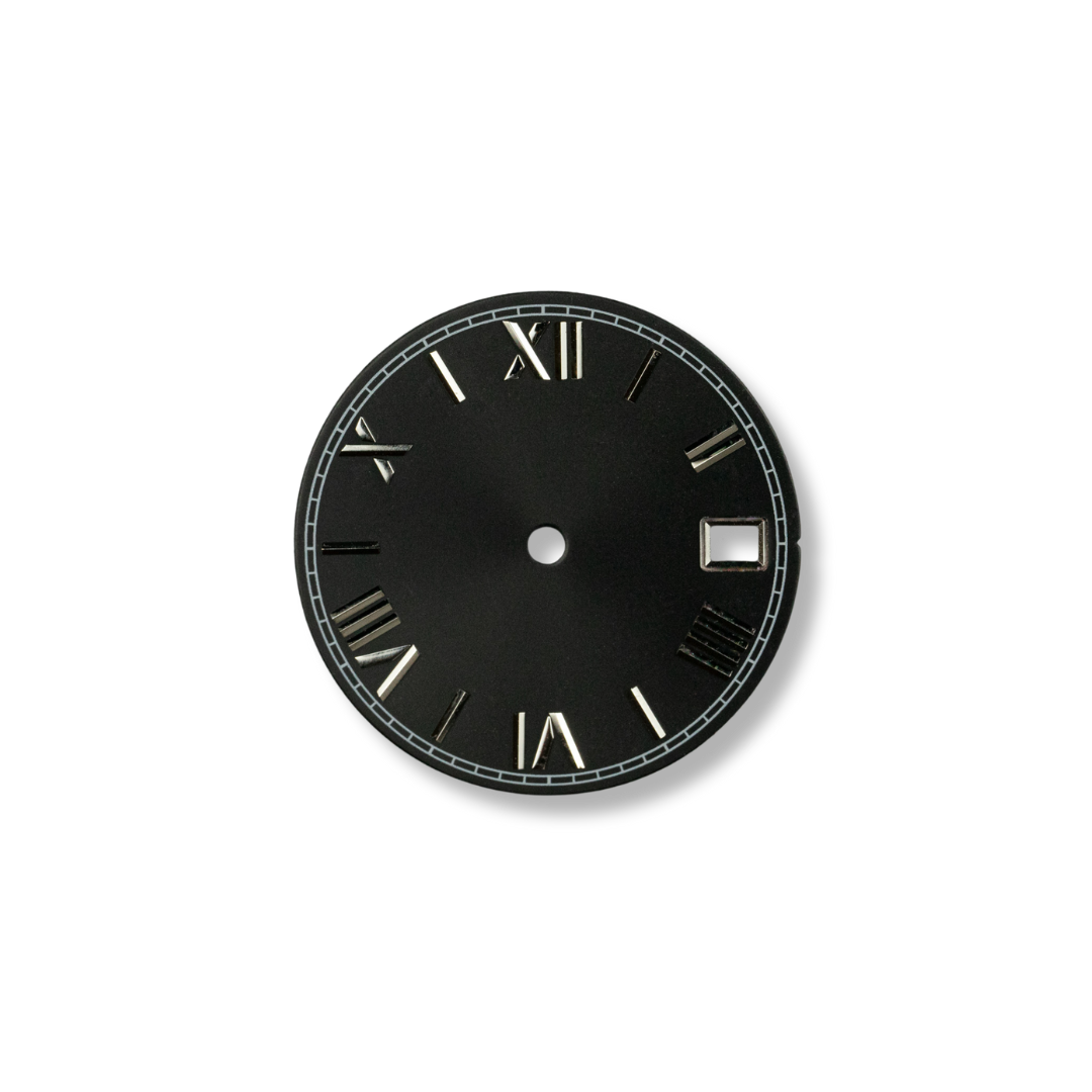 CADRAN ROMAN - 003 - BLACK / SILVER