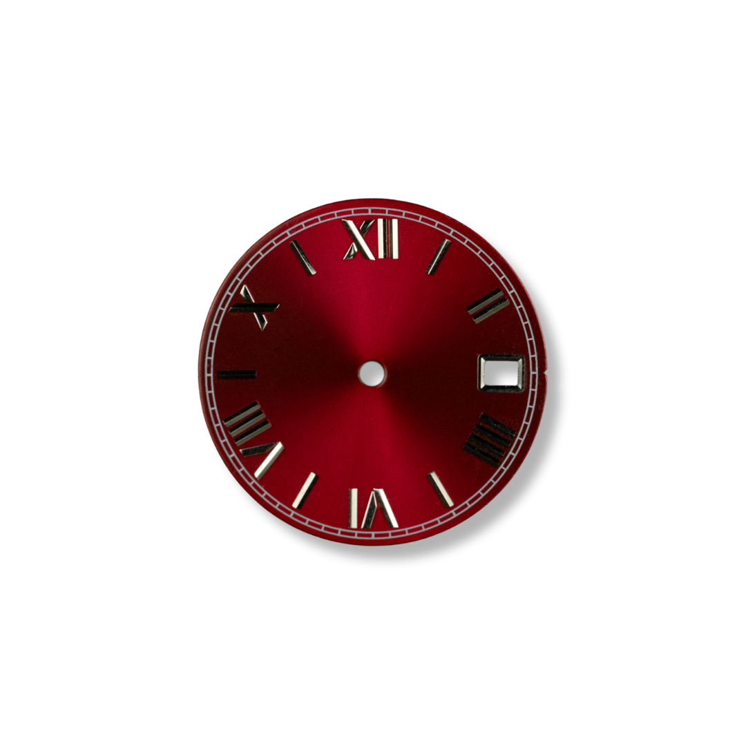 CADRAN ROMAN - 007 - RED / SILVER