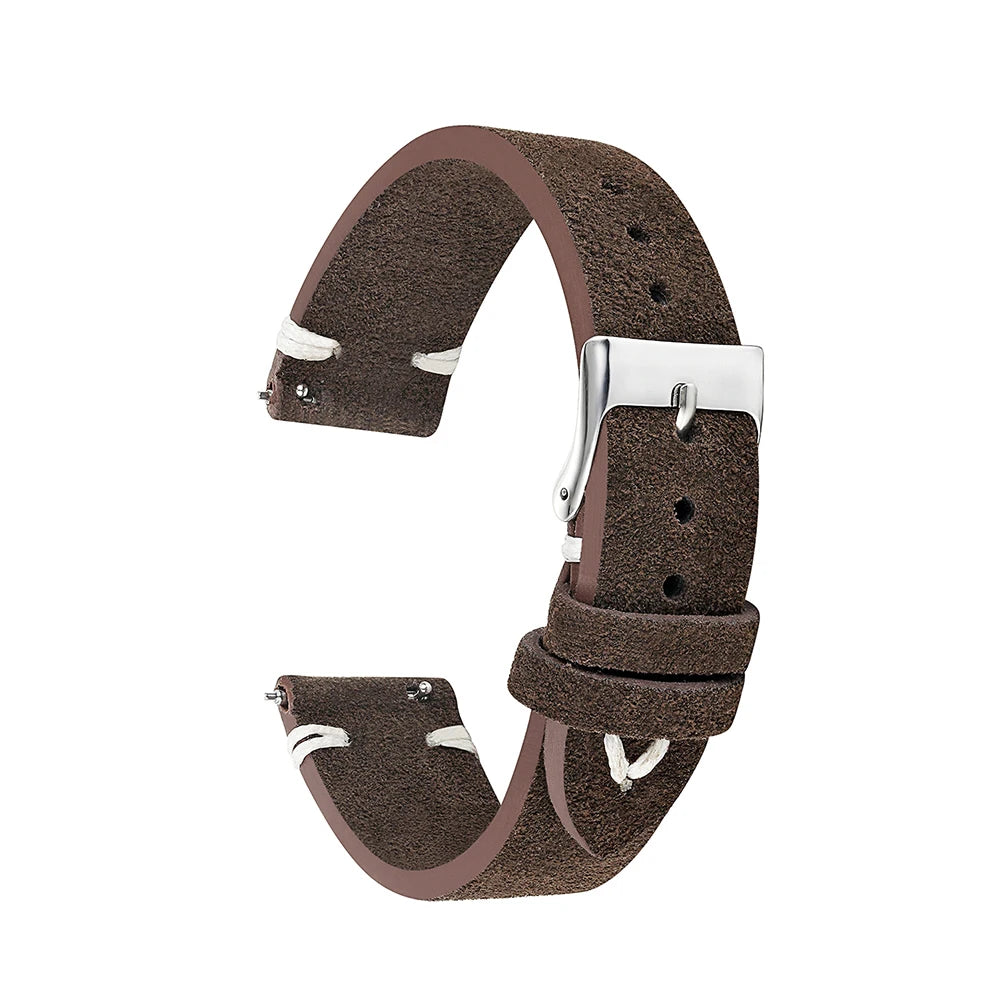 Vintage suede watch strap