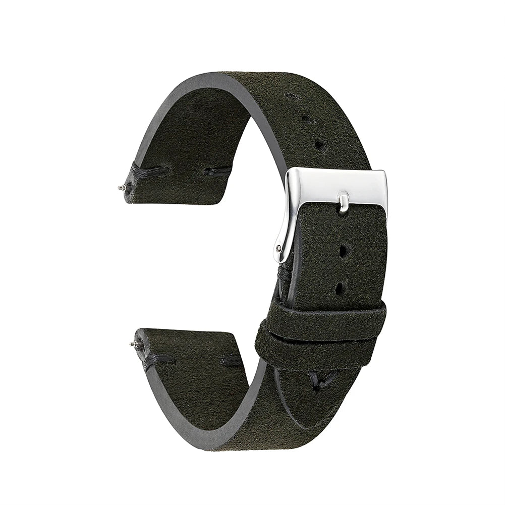 Vintage suede watch strap
