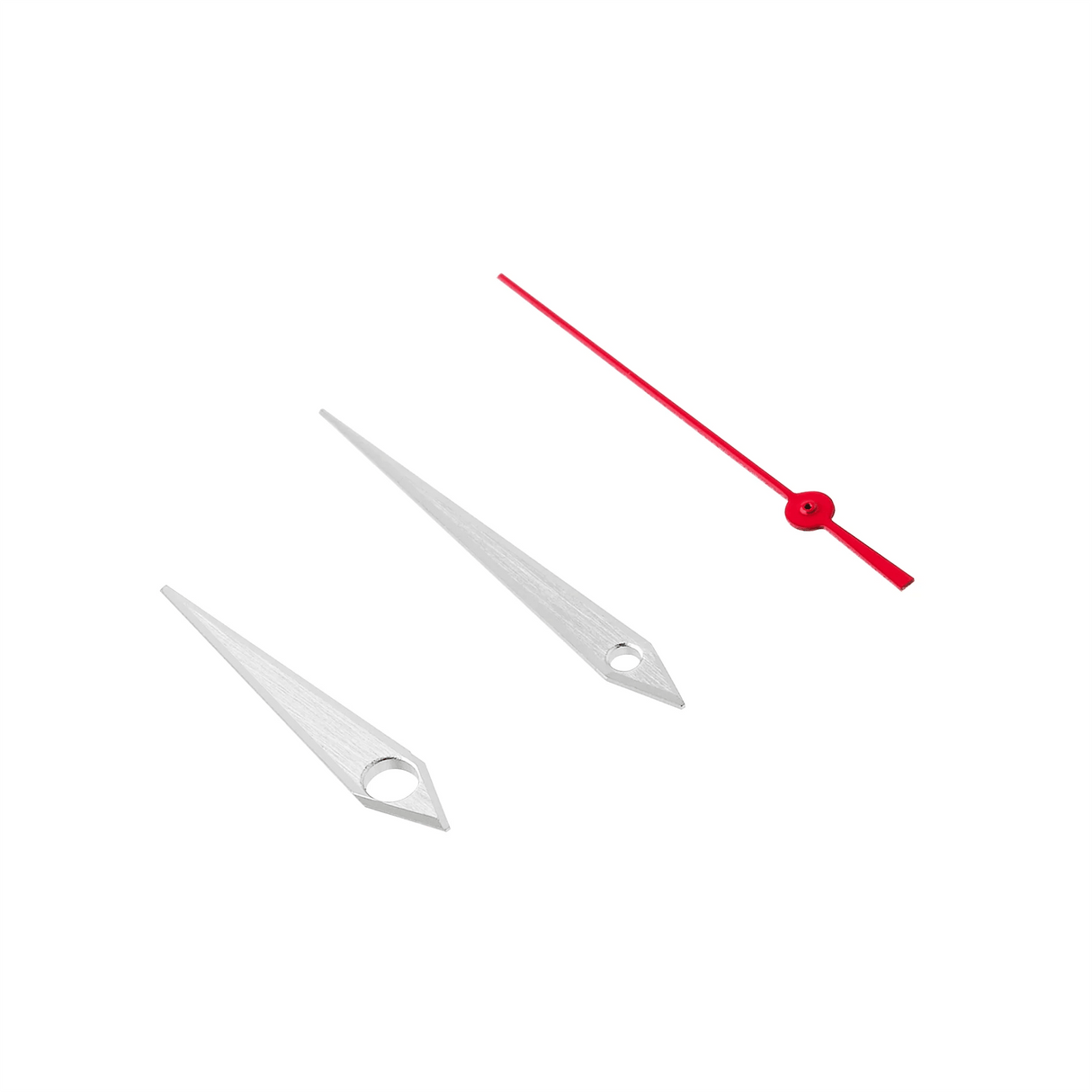 Aiguilles de montre : GS Dauphine finition brossée + aiguille des secondes rouge - CHRONOS CLASSICS