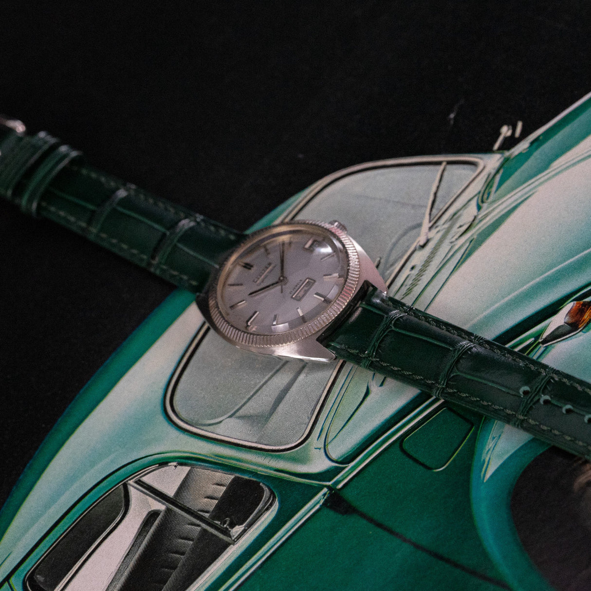 Bracelet montre cuir croco - CHRONOS CLASSICS