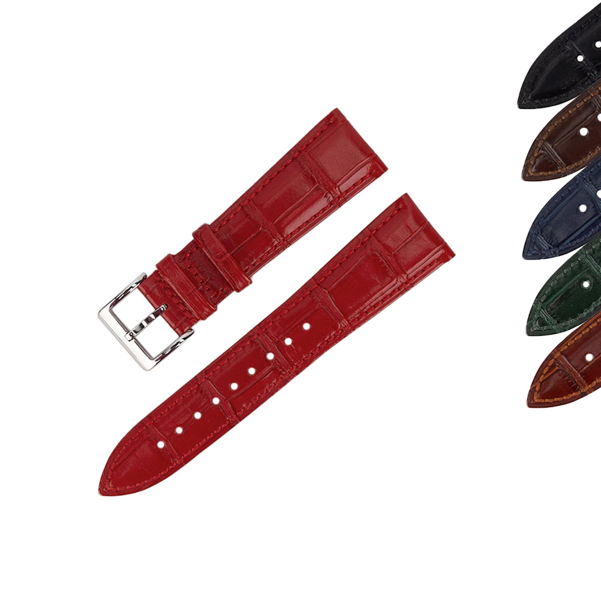 Bracelet montre cuir croco - CHRONOS CLASSICS