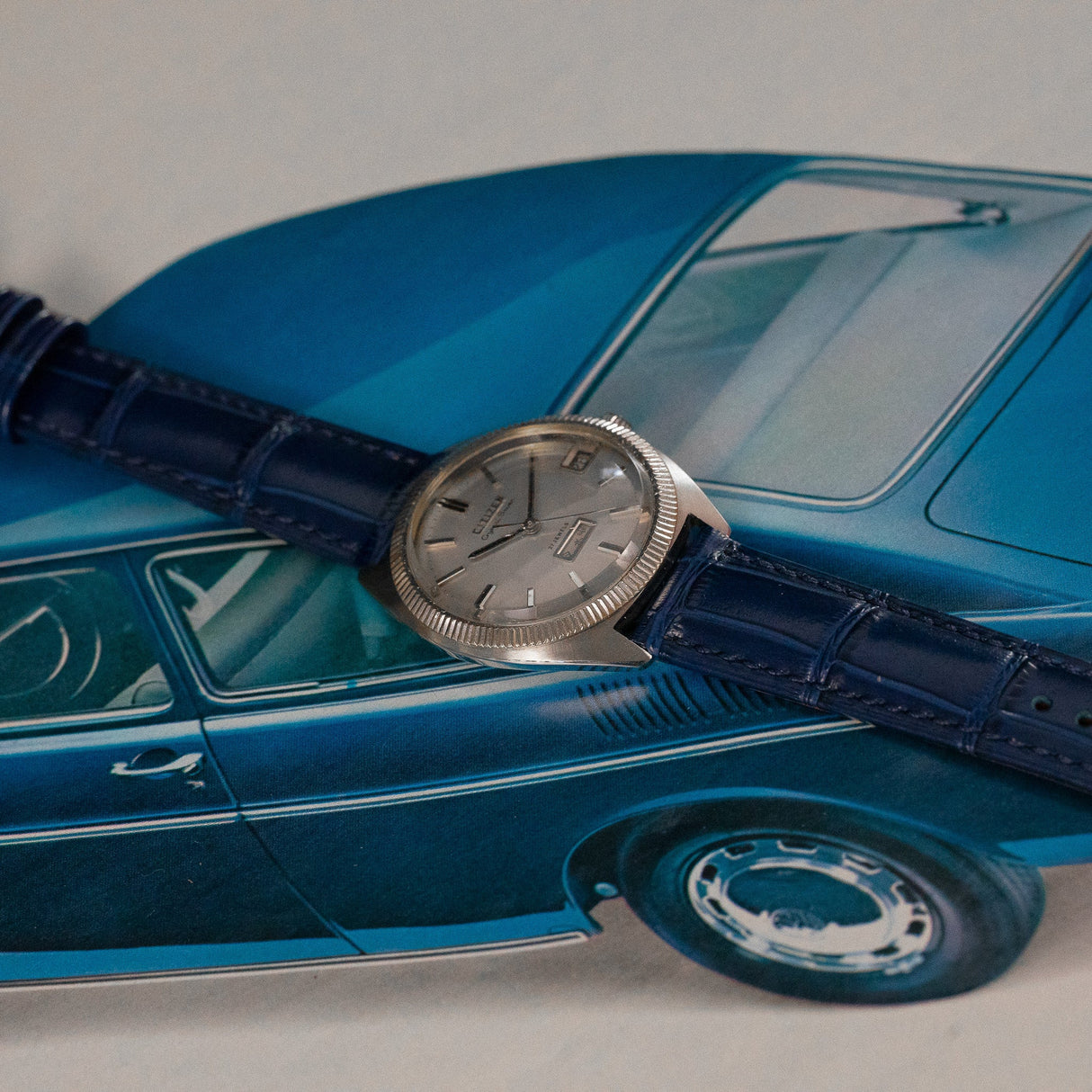 Bracelet montre cuir croco - CHRONOS CLASSICS