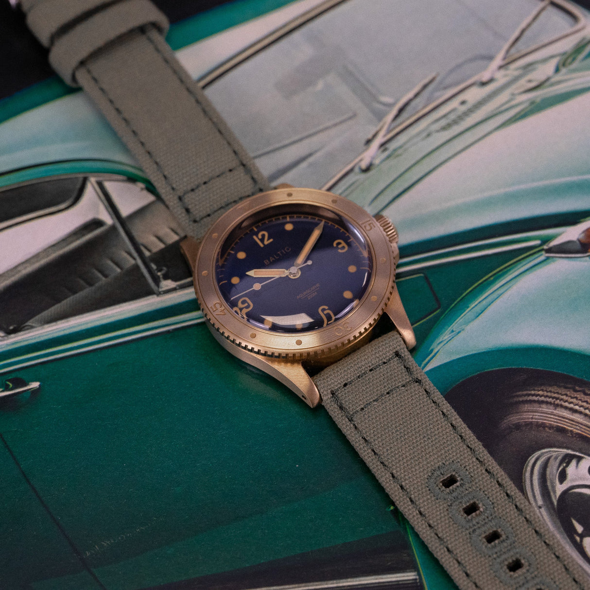Bracelet montre Toile militaire - CHRONOS CLASSICS