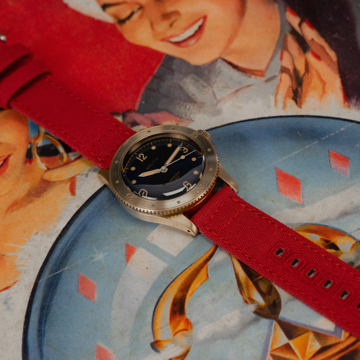 Bracelet montre Toile militaire - CHRONOS CLASSICS