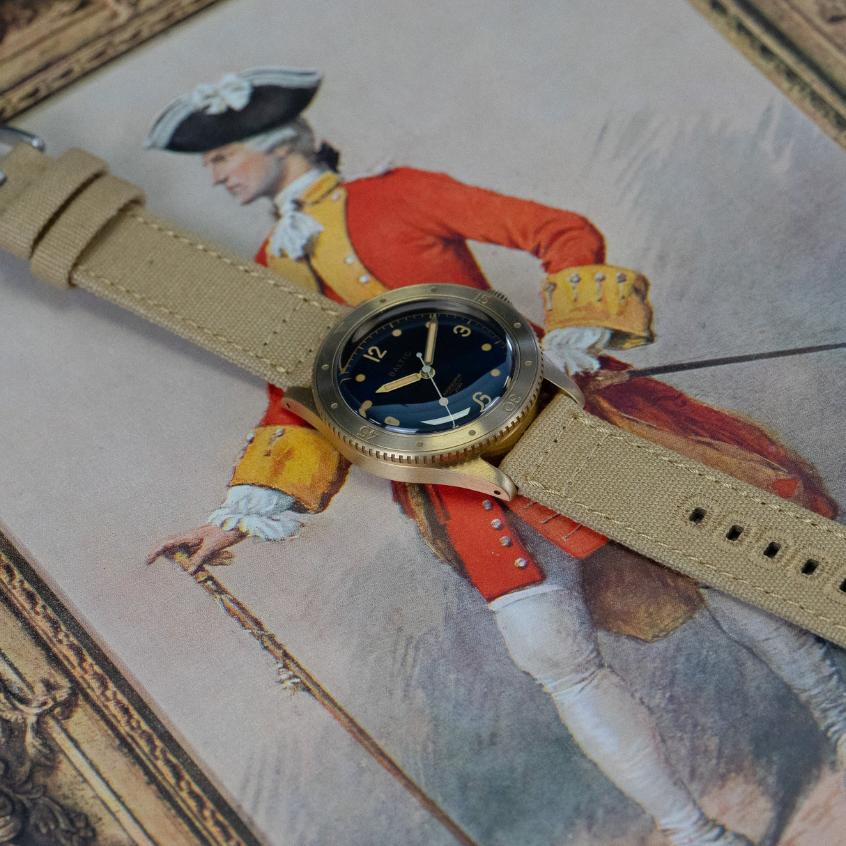 Bracelet montre Toile militaire - CHRONOS CLASSICS