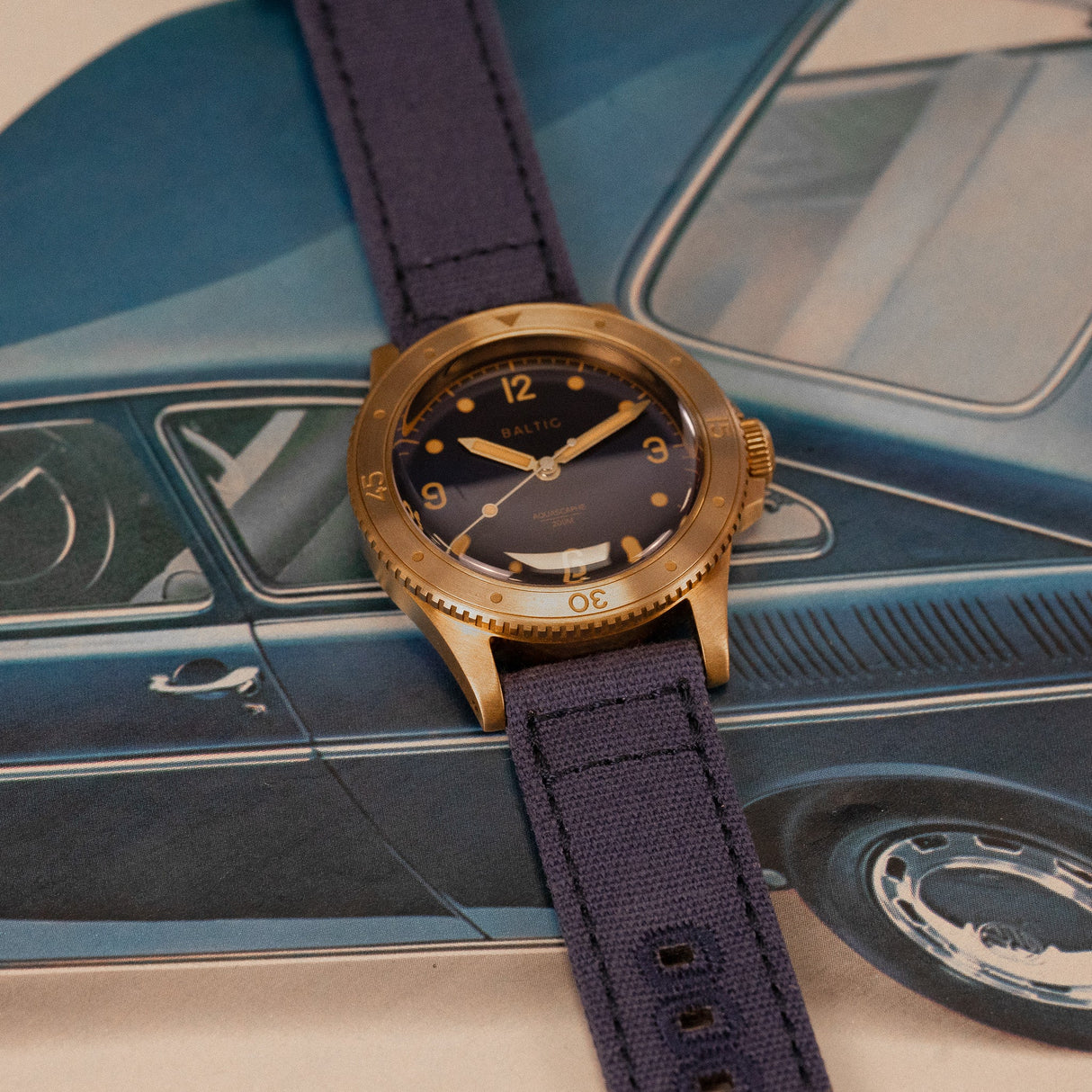 Bracelet montre Toile militaire - CHRONOS CLASSICS
