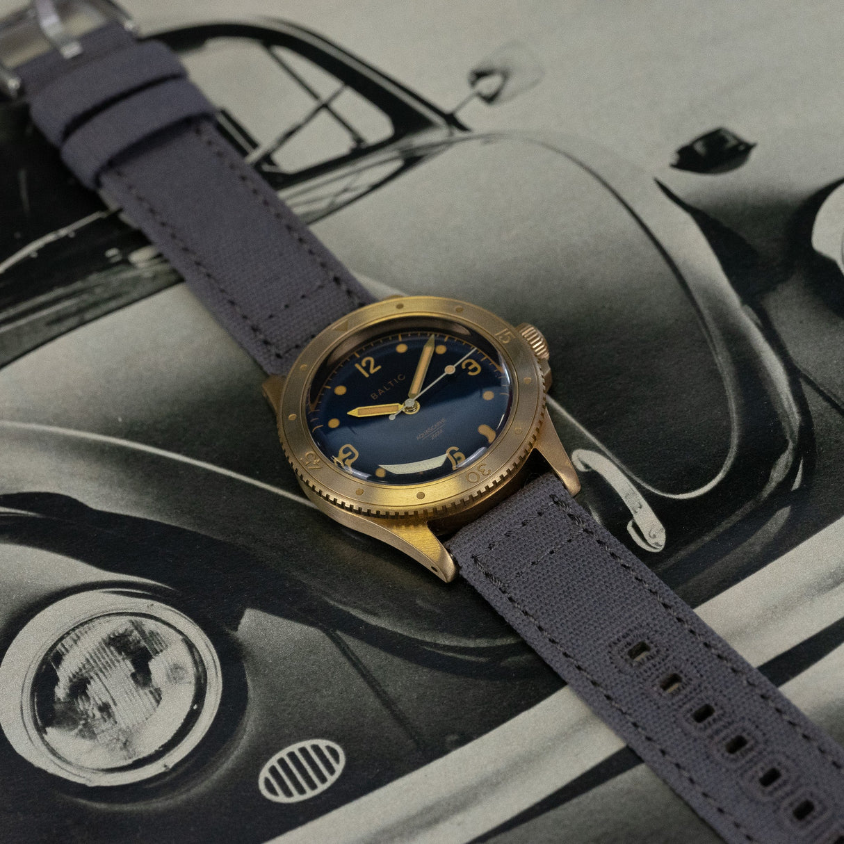 Bracelet montre Toile militaire - CHRONOS CLASSICS