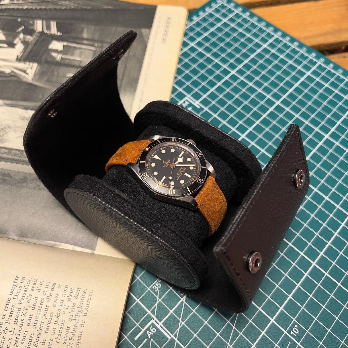 Rouleau de rangement 1 Montre (Noir) - CHRONOS CLASSICS