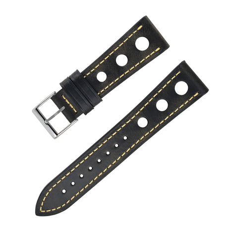Racer leather watch strap
