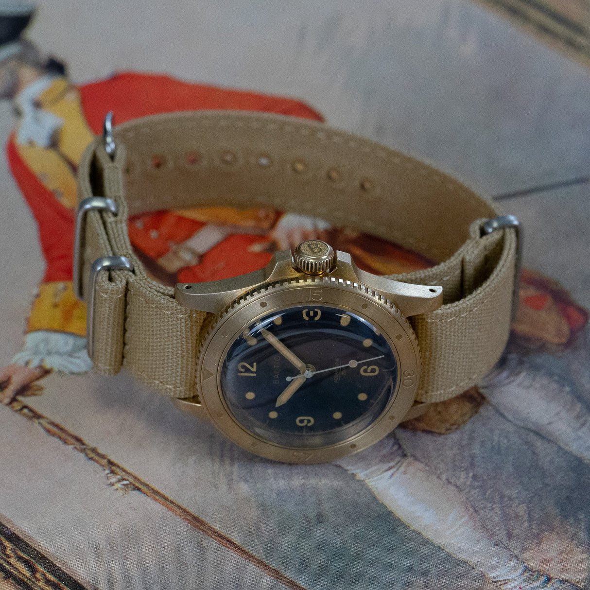 Bracelet montre Nato (toile militaire) - CHRONOS CLASSICS